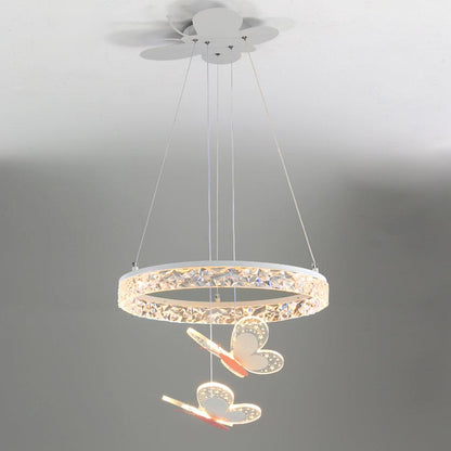 Cartoon Butterfly Acrylic Pendant Lamp Dia 19.7 x H 47.2″ / Dia 50cm x H 120cm / White / Warm Light Pendant light