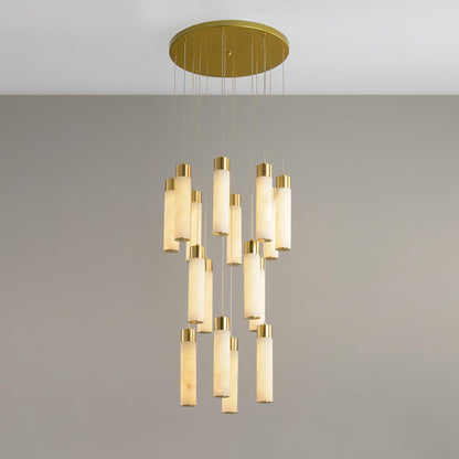 Celestial Alabaster Cascade Chandelier Chandelier