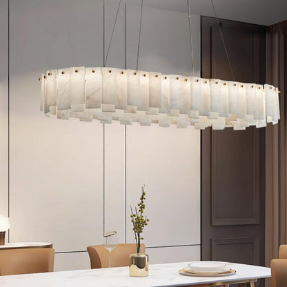 Celestial Alabaster Round Chandelier Chandelier