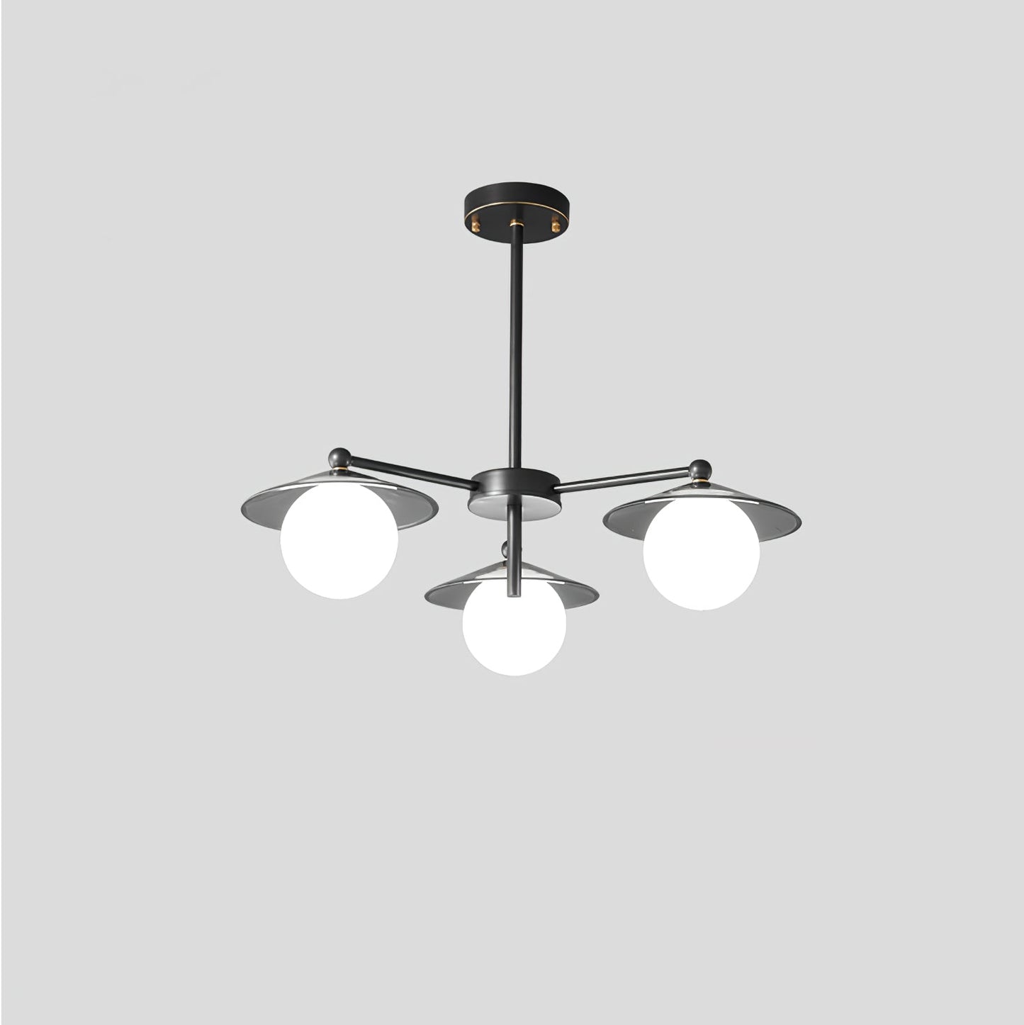 Celestial Saucer Chandelier 3 heads ? 23.6″ x H 19.7″ / Dia 60cm x H 50cm / Black & White Chandelier
