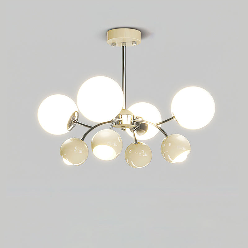 Celestial Spheres Chandelier 4 + 4Heads Dia 21.7″ x H 19.7″ / Dia 55cm x H 50cm / Cream Chandelier