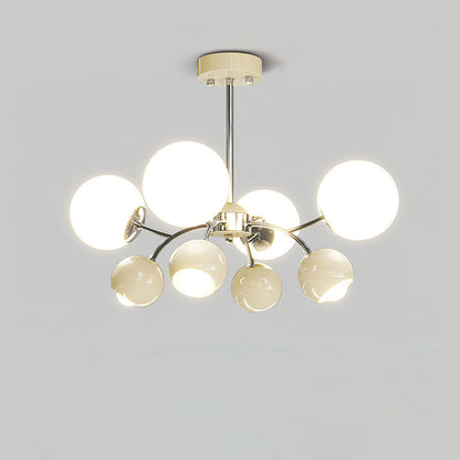 Celestial Spheres Chandelier 4 + 4Heads Dia 21.7″ x H 19.7″ / Dia 55cm x H 50cm / Cream Chandelier