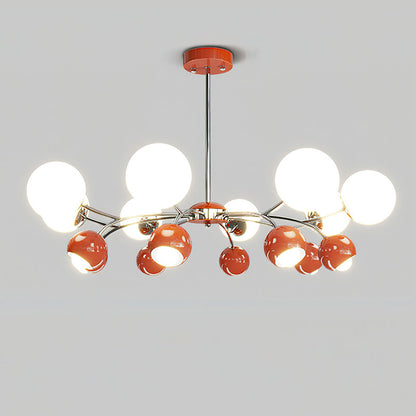 Celestial Spheres Chandelier 8 + 8Heads Dia 35.4″ x H 19.7″ / Dia 90cm x H 50cm / Red Chandelier