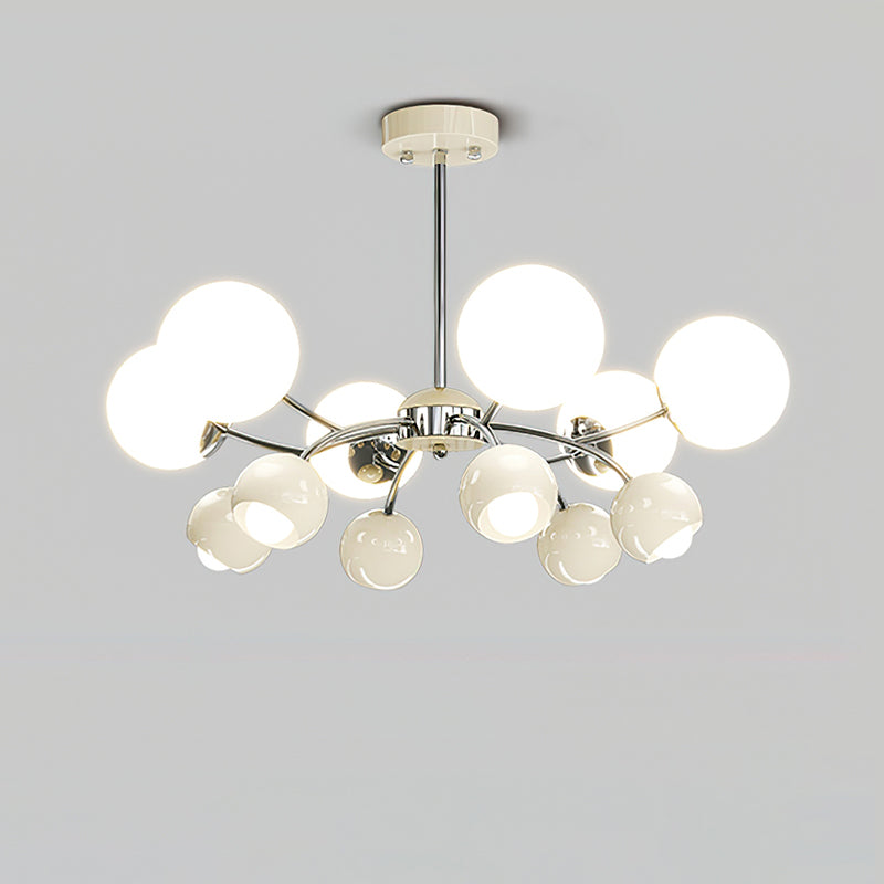 Celestial Spheres Chandelier 6 + 6Heads Dia 26.8″ x H 19.7″ / Dia 68cm x H 50cm / Cream Chandelier