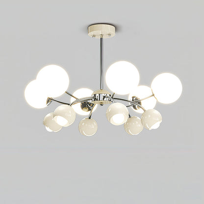 Celestial Spheres Chandelier 6 + 6Heads Dia 26.8″ x H 19.7″ / Dia 68cm x H 50cm / Cream Chandelier