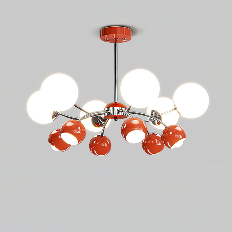 Celestial Spheres Chandelier 6 + 6Heads Dia 26.8″ x H 19.7″ / Dia 68cm x H 50cm / Red Chandelier