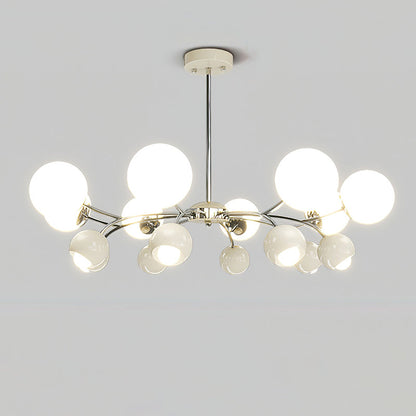 Celestial Spheres Chandelier 8 + 8Heads Dia 35.4″ x H 19.7″ / Dia 90cm x H 50cm / Cream Chandelier