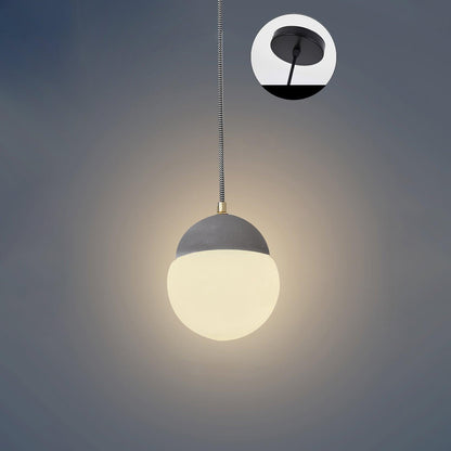 Cement Eclipse Pendant Lamp Dia 5.5″ x H 6.1″ / Dia 14cm x H 15.5cm / Sand grey Pendant light