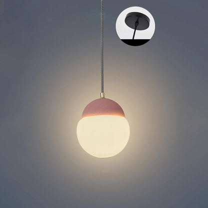 Cement Eclipse Pendant Lamp Dia 5.5″ x H 6.1″ / Dia 14cm x H 15.5cm / Sand pink Pendant light
