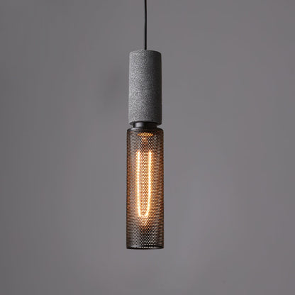 Cement Mesh Pendant Light Model A Dia 2.4″ x H 13.8″ pendant Lamp