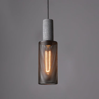 Cement Mesh Pendant Light Model B Dia 3.9″ x H 13.4″ pendant Lamp