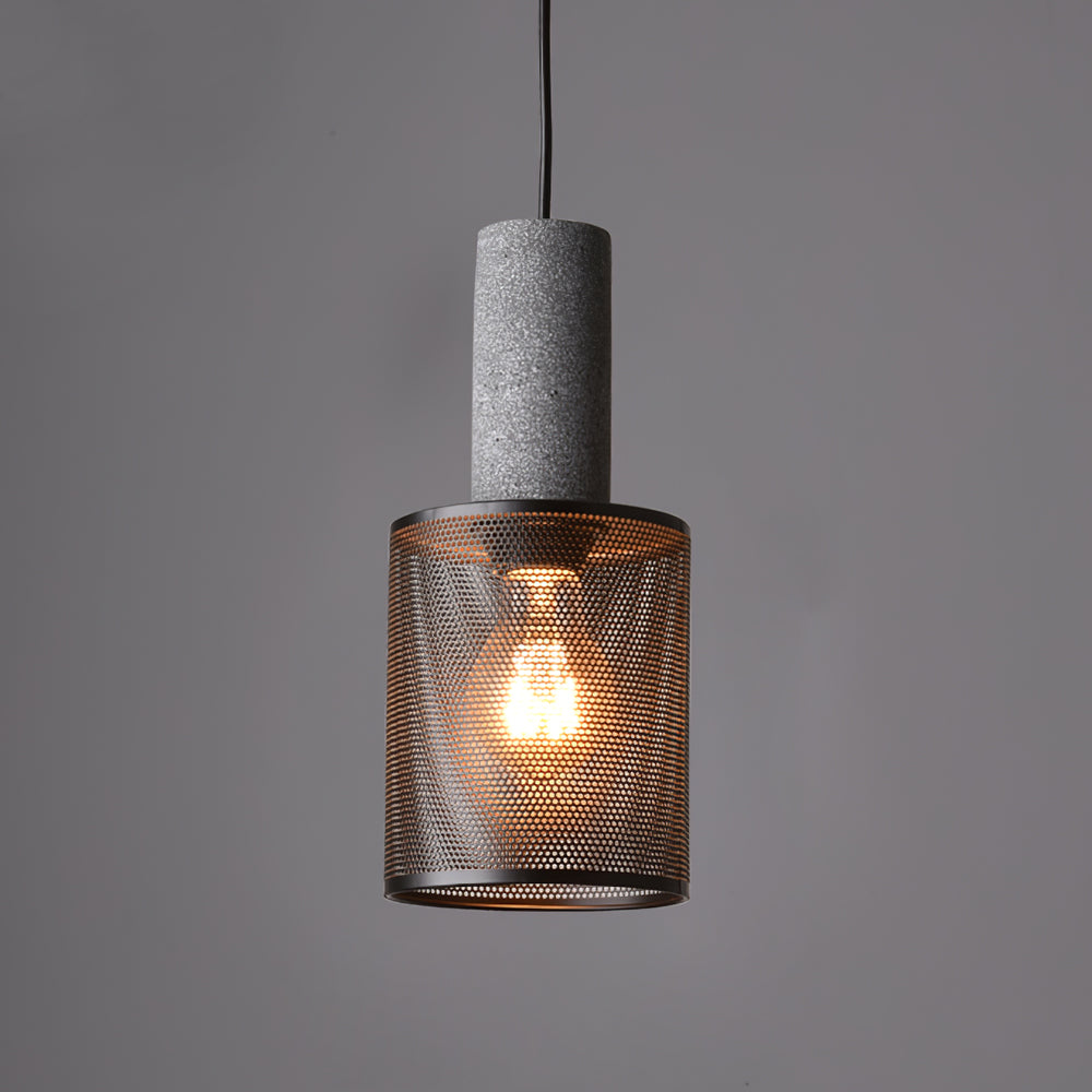 Cement Mesh Pendant Light Model C Dia 4.7″ x H 10.2″ pendant Lamp