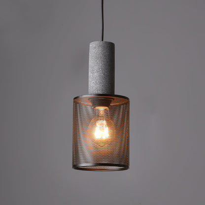 Cement Mesh Pendant Light Model C Dia 4.7″ x H 10.2″ pendant Lamp