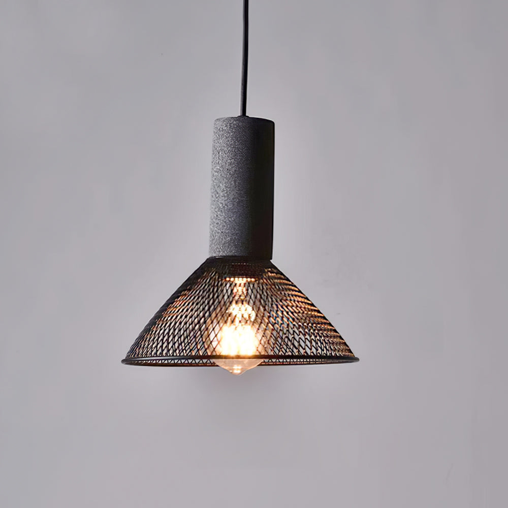 Cement Mesh Pendant Light Model E Dia 8.3″ x H 8.7″ pendant Lamp