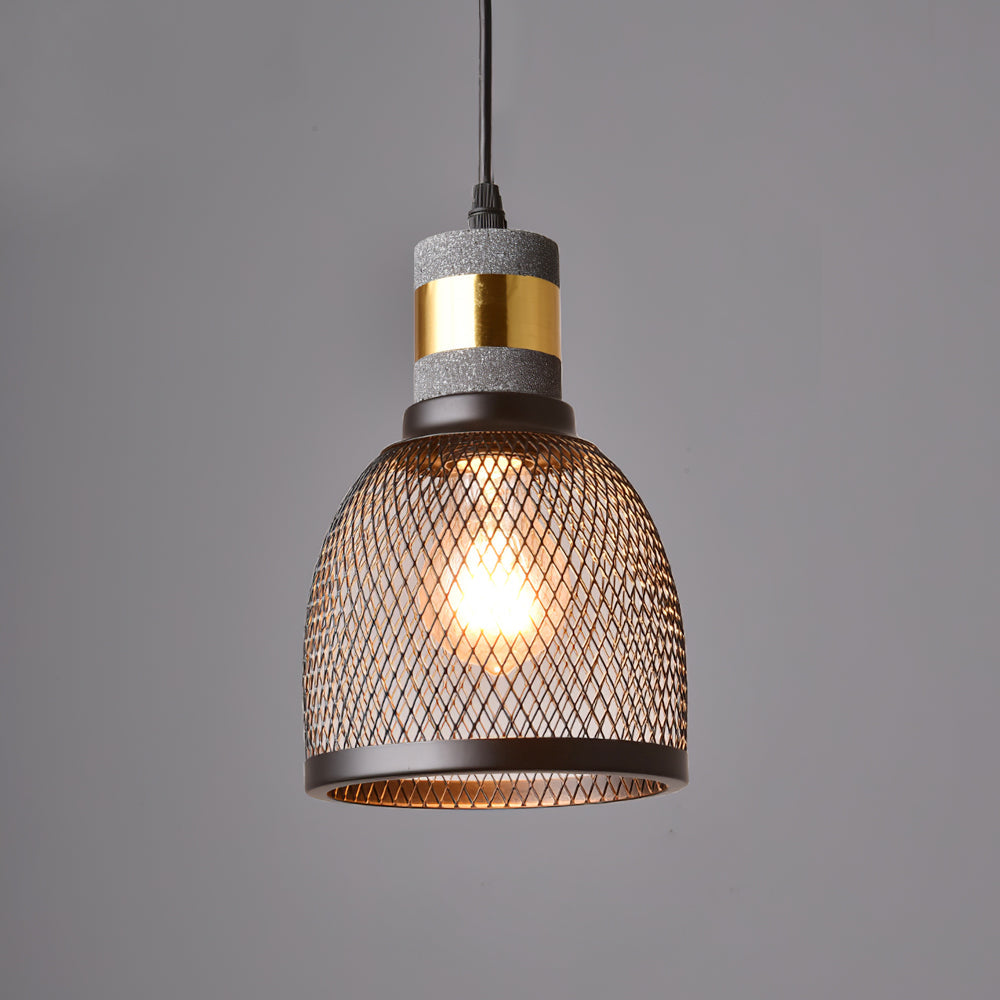Cement Mesh Pendant Light Model D Dia 5.9″ x H 9.8″ pendant Lamp