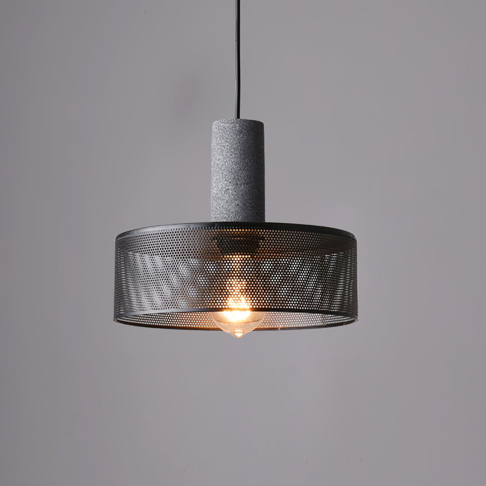 Cement Mesh Pendant Light Model F Dia 9.8″ x H 7.9″ pendant Lamp
