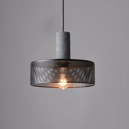 Cement Mesh Pendant Light Model F Dia 9.8″ x H 7.9″ pendant Lamp