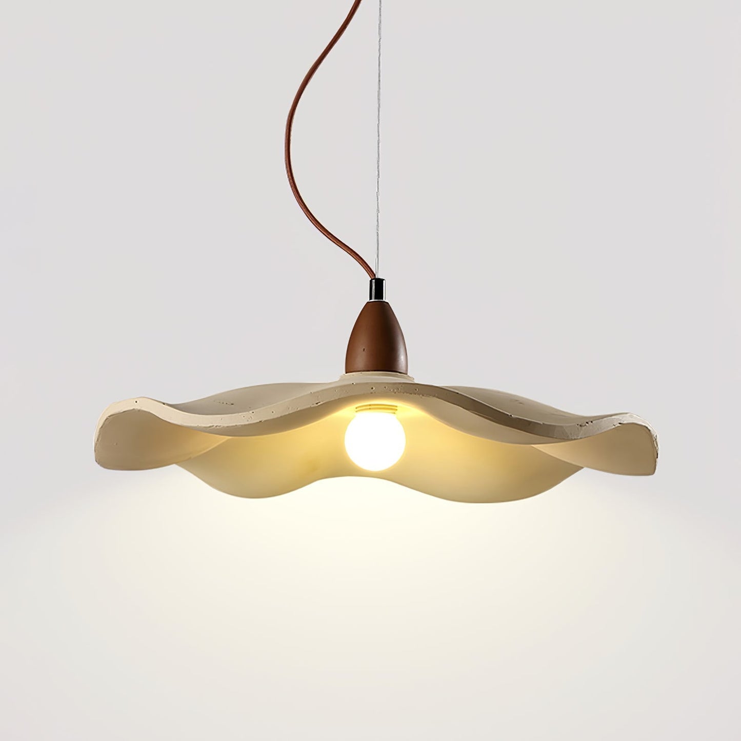 Cement Wave Pendant Light Dia 16.5″ x H 5.9″ / Cement Grey pendant Lamp