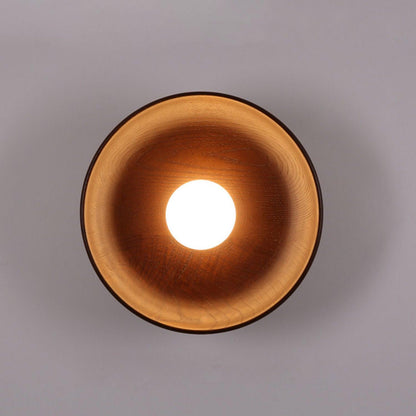 Centric Wall Lamp Dia 11″ x H 11″ / Dia 28cm x H 28cm / Walnut Wall lamp