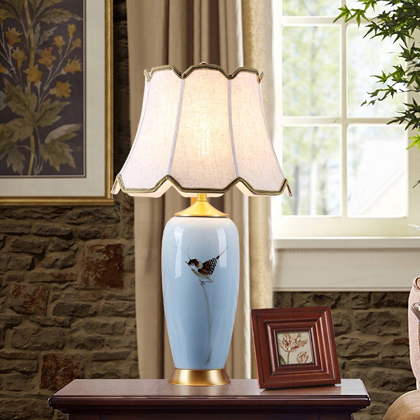 Ceramic Oval Desk Lamp Table lamp