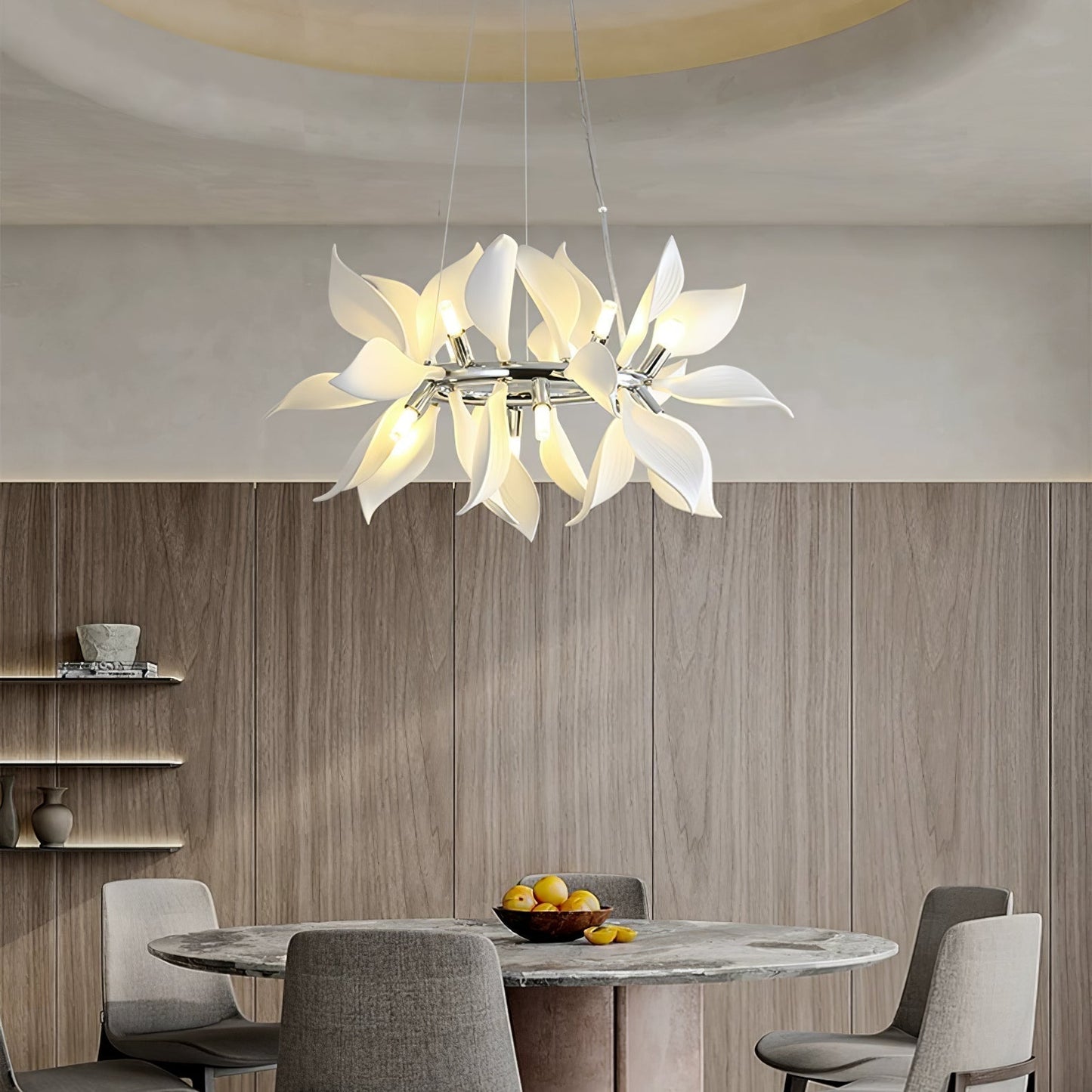 Ceramic Petals Blooming Chandelier Chandelier