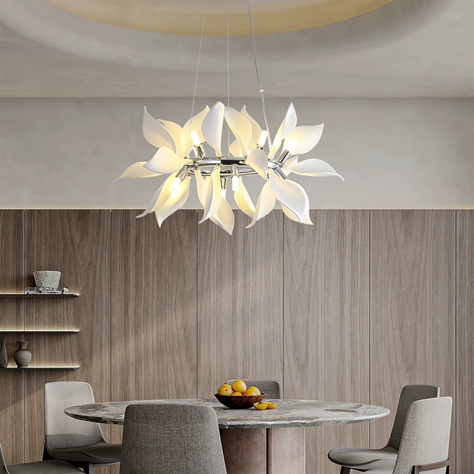 Ceramic Petals Blooming Chandelier Chandelier