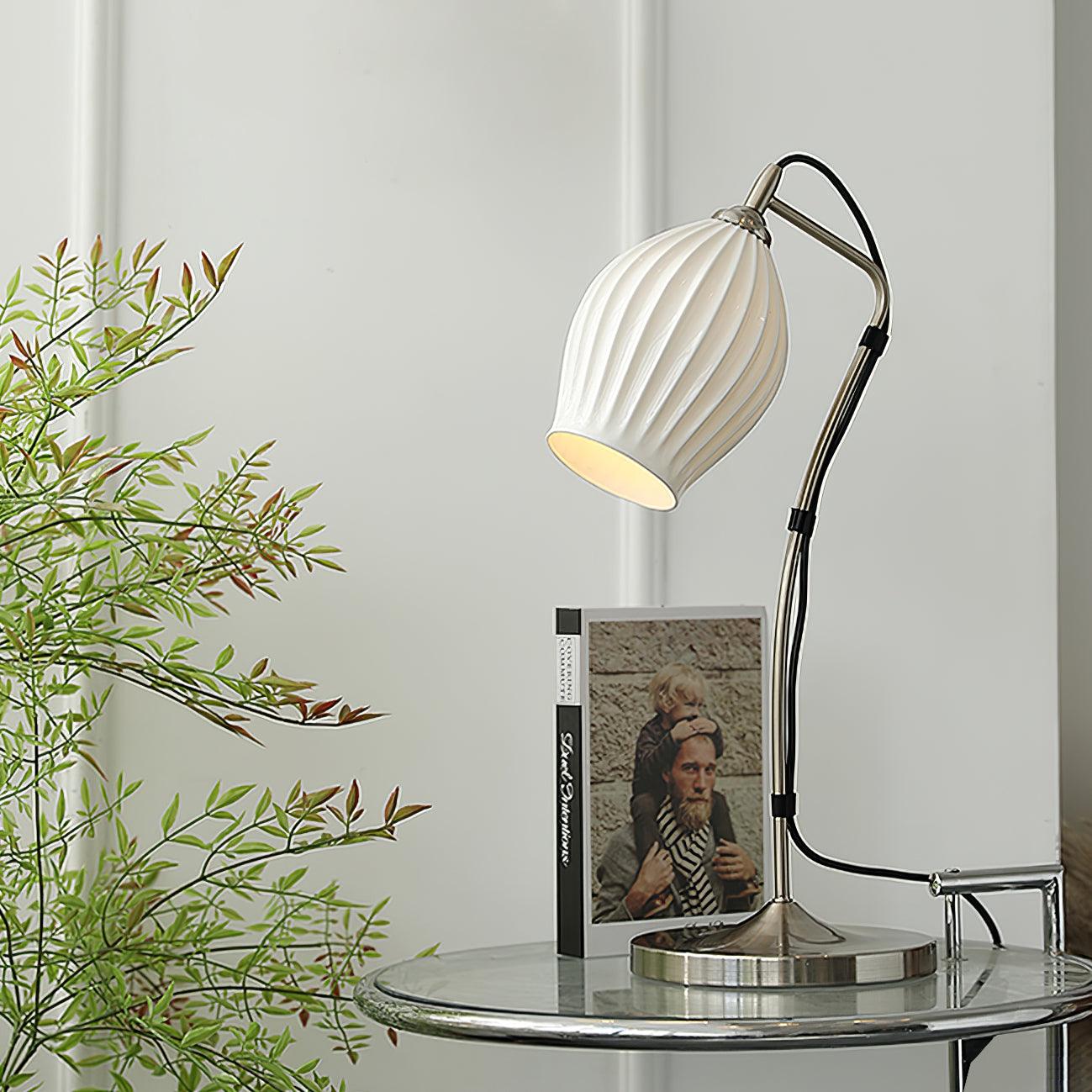 Ceramic Ribbed Table Lamp Table lamp