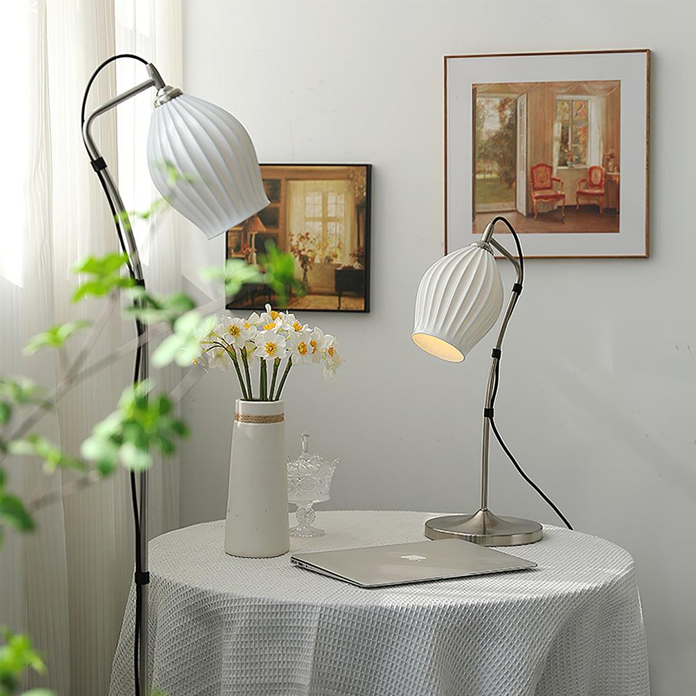 Ceramic Ribbed Table Lamp Table lamp