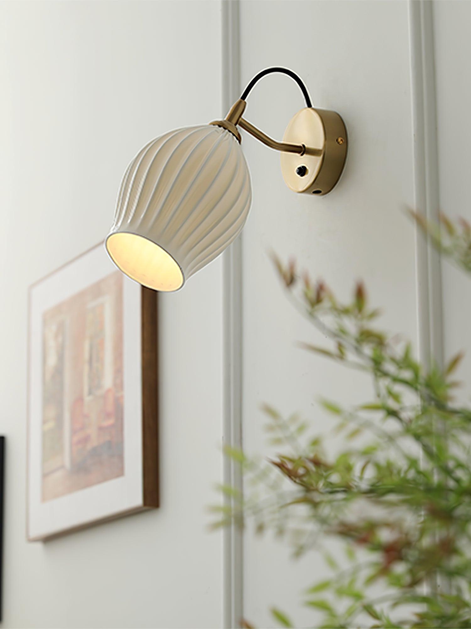Ceramic Ribbed Wall light Wall lamp