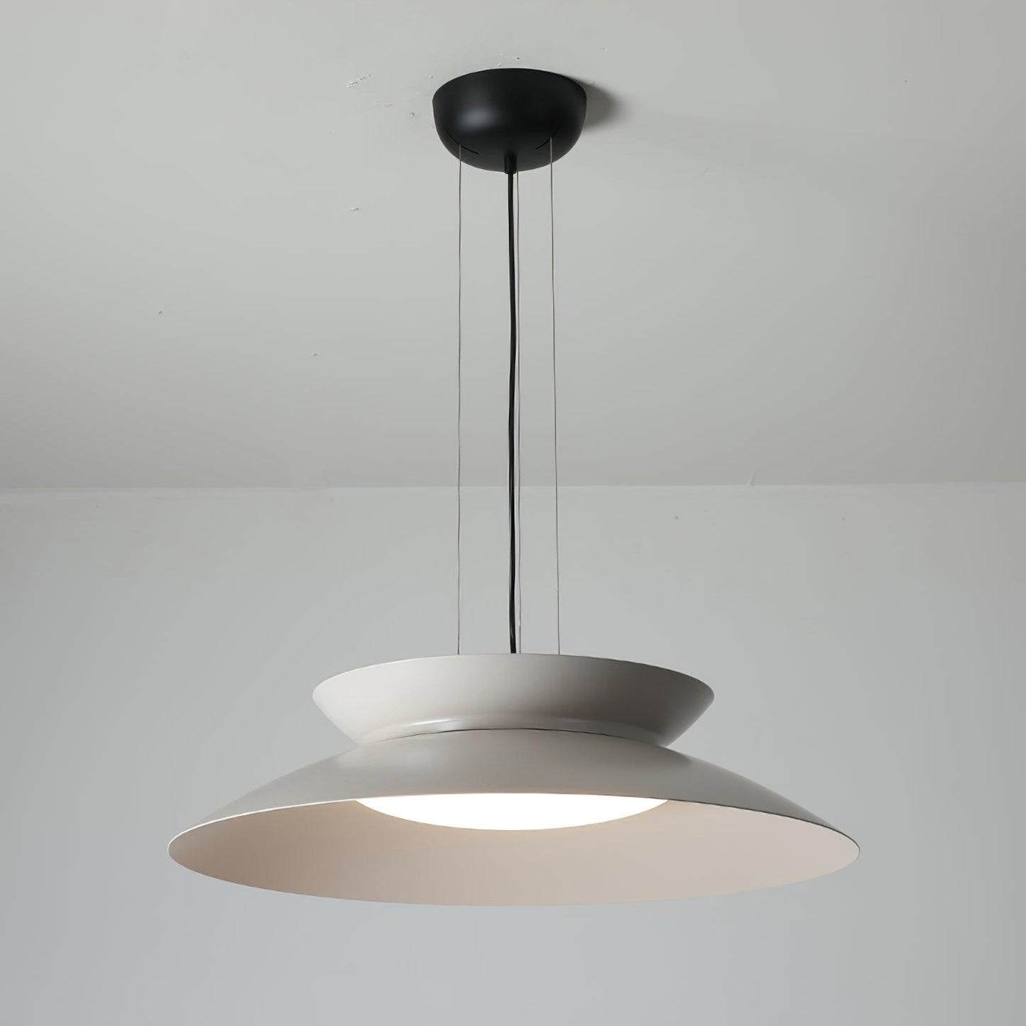 Cetra Pendant Light Dia 19.7″ x H 5.1″ / Dia 50cm x H 13cm / White gray / Warm Light Pendant light