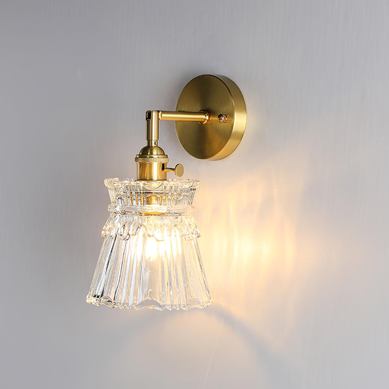 Chaika Wall Lamp Dia 5.7″ x H 10.2″/ Dia 14.5cm x H 26cm / Brass & Celar Wall lamp