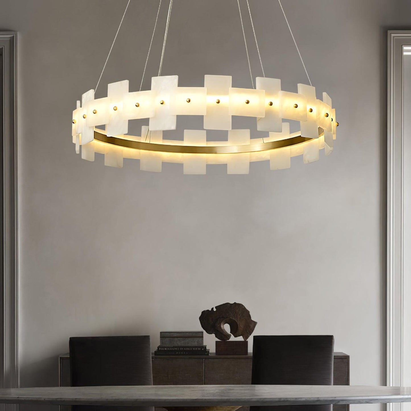 Alabaster Halo Chandelier Chandelier