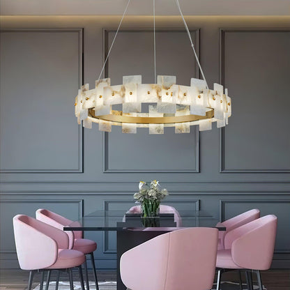 Alabaster Halo Chandelier Chandelier