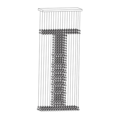 Charcoal Chandeliers I L 19.7″ x W 13.8″ x H 98.4″ / L50cm x W 35cm x H 250cm / Black / Warm Light Chandelier