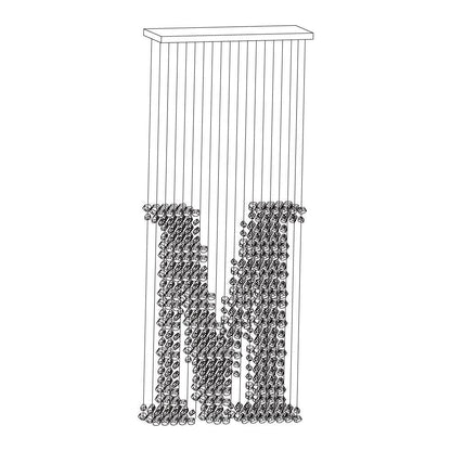 Charcoal Chandeliers M L 39.4″ x W 13.8″ x H 98.4″ / L100cm x W 35cm x H 250cm / Black / Warm Light Chandelier