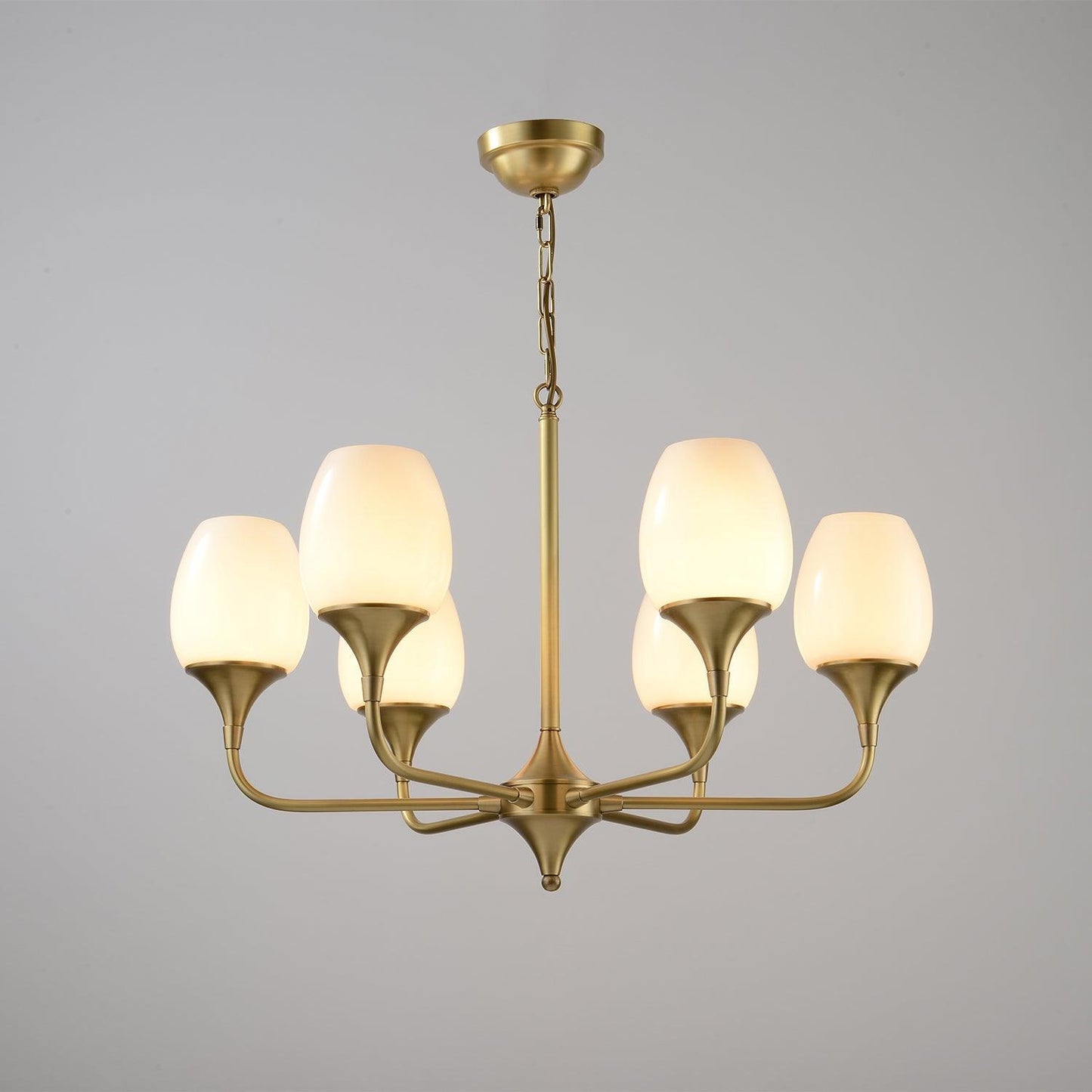 Charlie Chandelier 6 heads ? 29.9″ x H 21.7″ / Dia 76cm x H 55cm / Brass Chandelier