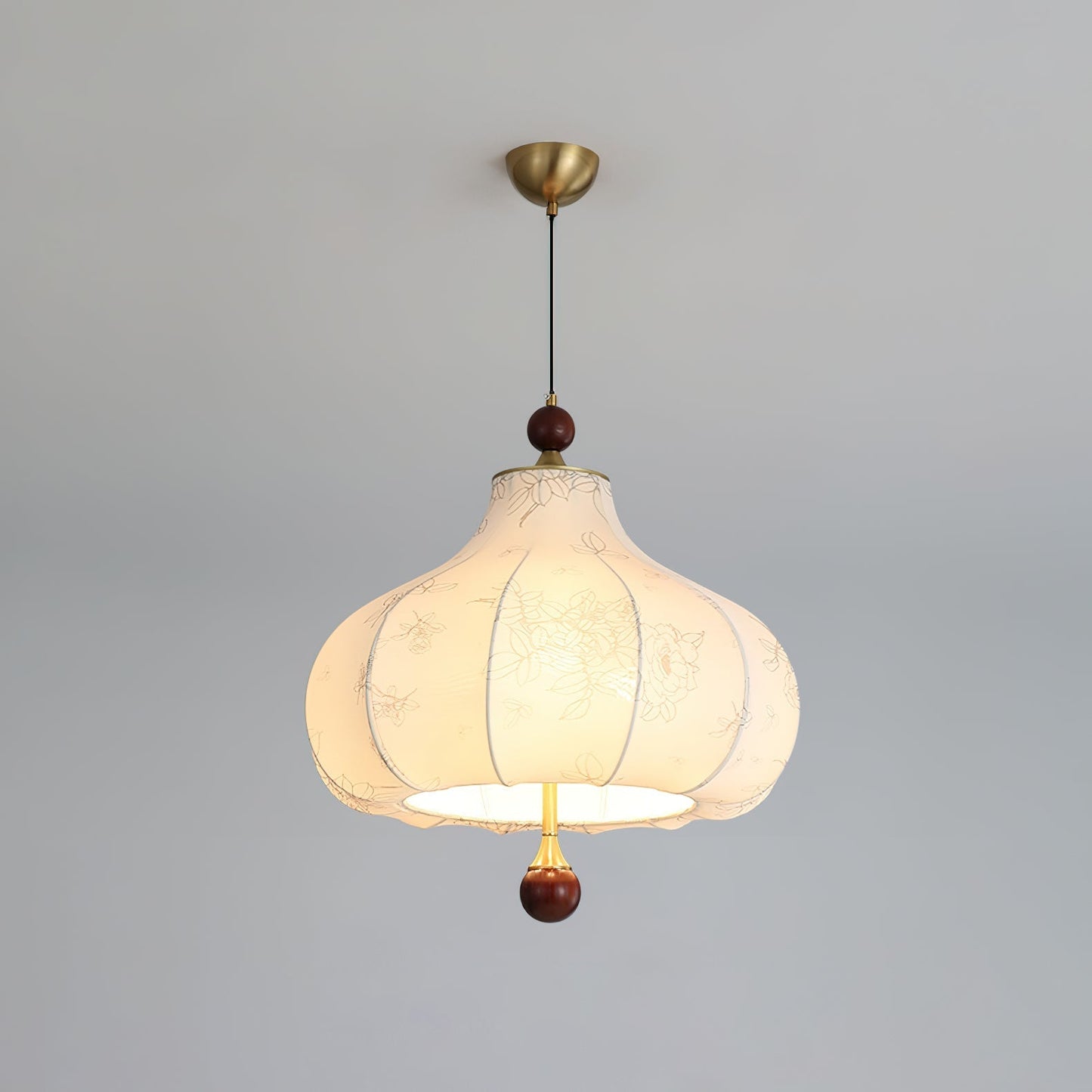 Chestnut Bloom Pendant Lamp Dia 15.7″ x H 18″ / Gold & White Pendant light