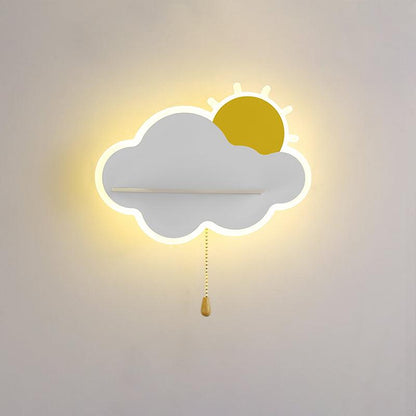 Child Cloud Wall Lamp ? 10.4″ x H 5.9″ / Dia 26.5cm x H 15cm / White / Warm Light Wall lamp