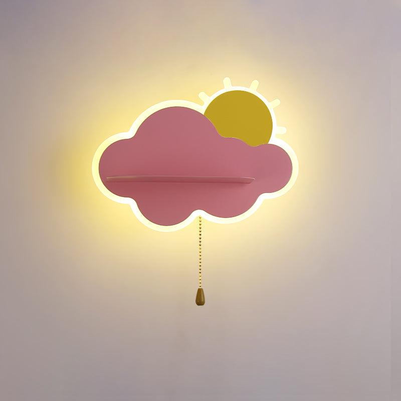 Child Cloud Wall Lamp ? 10.4″ x H 5.9″ / Dia 26.5cm x H 15cm / Pink / Warm Light Wall lamp
