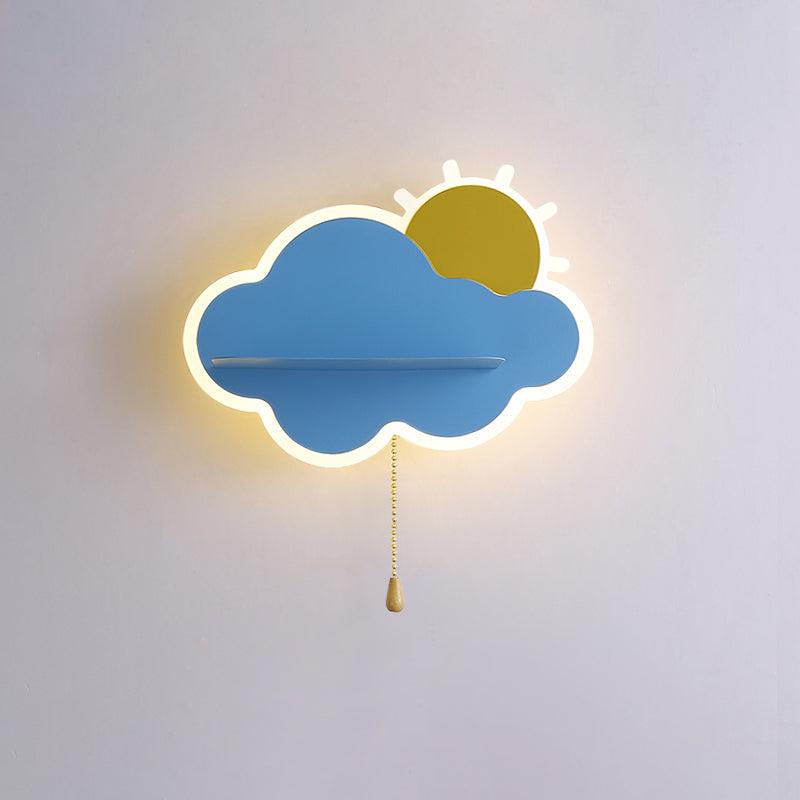 Child Cloud Wall Lamp ? 10.4″ x H 5.9″ / Dia 26.5cm x H 15cm / Blue / Warm Light Wall lamp