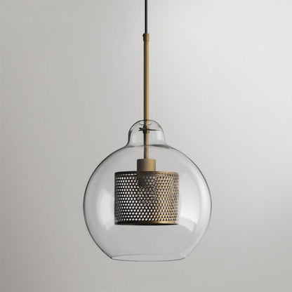 Chiswick Glass Pendant Light Pear ? 9.8″ x H 11″ / Dia 25cm x H 28cm / Copper plating / Clear Pendant light