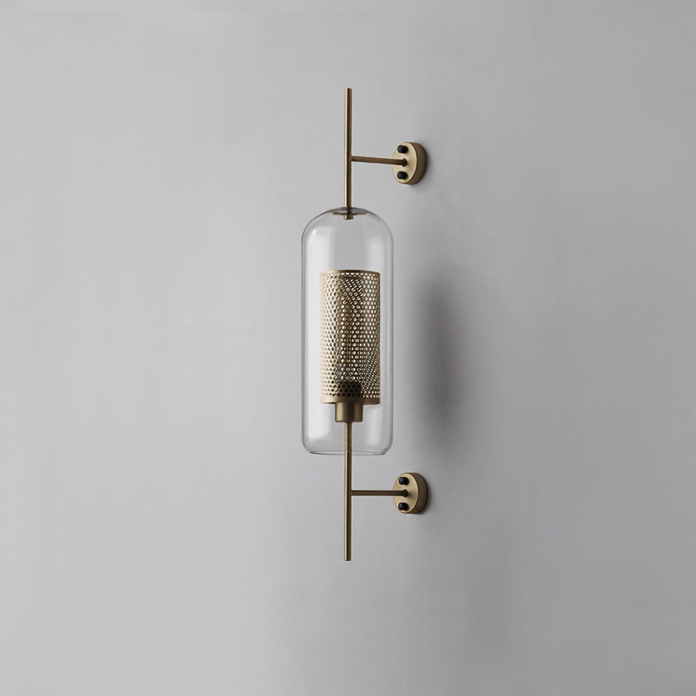 Chiswick Glass Wall Light Dia 5.9″ x H 30.7″ / Dia 15cm x H 78cm / Copper plating / Clear Wall lamp