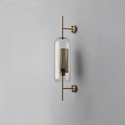 Chiswick Glass Wall Light Dia 5.9″ x H 30.7″ / Dia 15cm x H 78cm / Copper plating / Clear Wall lamp