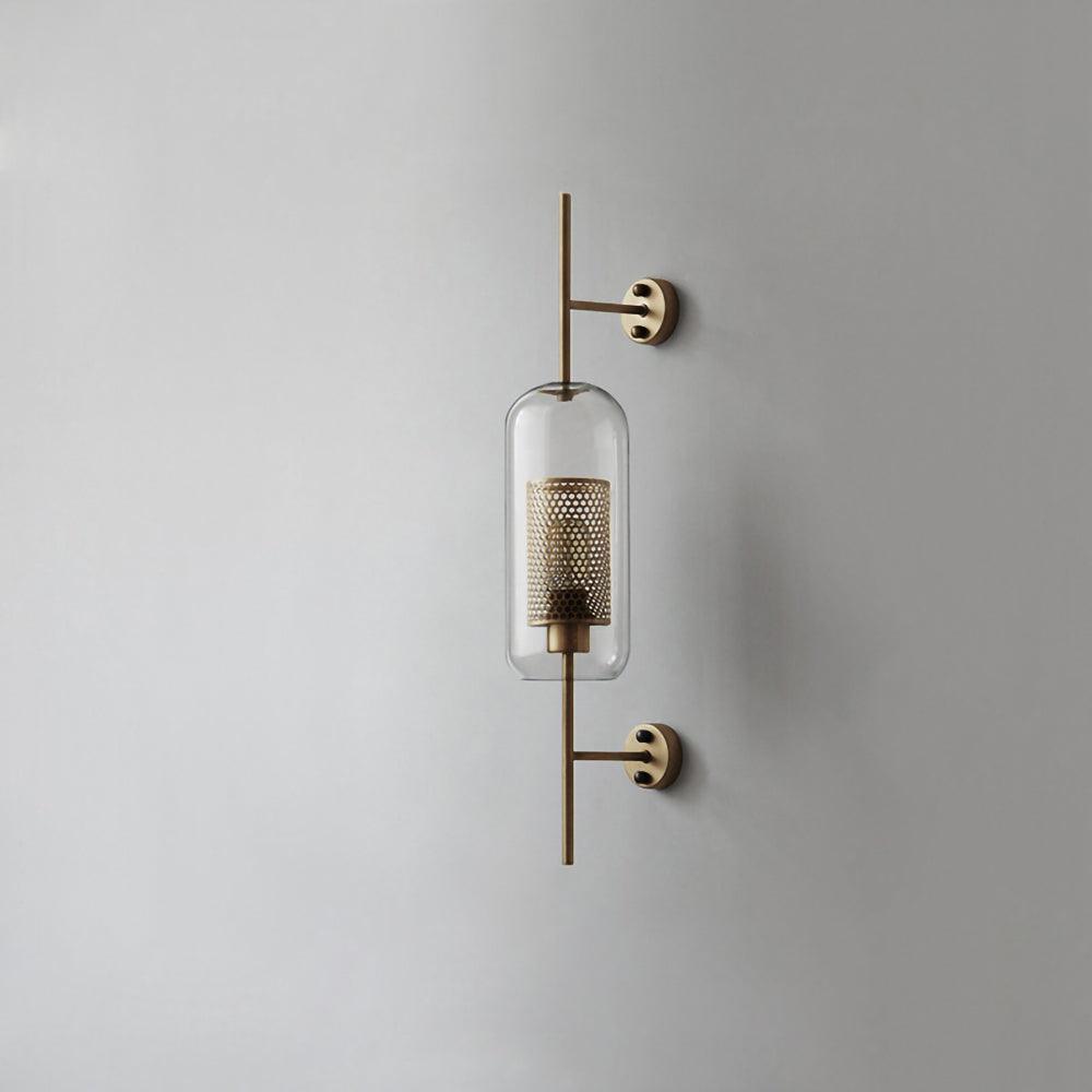 Chiswick Glass Wall Light Dia 5.1″ x H 26.4″ / Dia 13cm x H 67cm / Copper plating / Clear Wall lamp