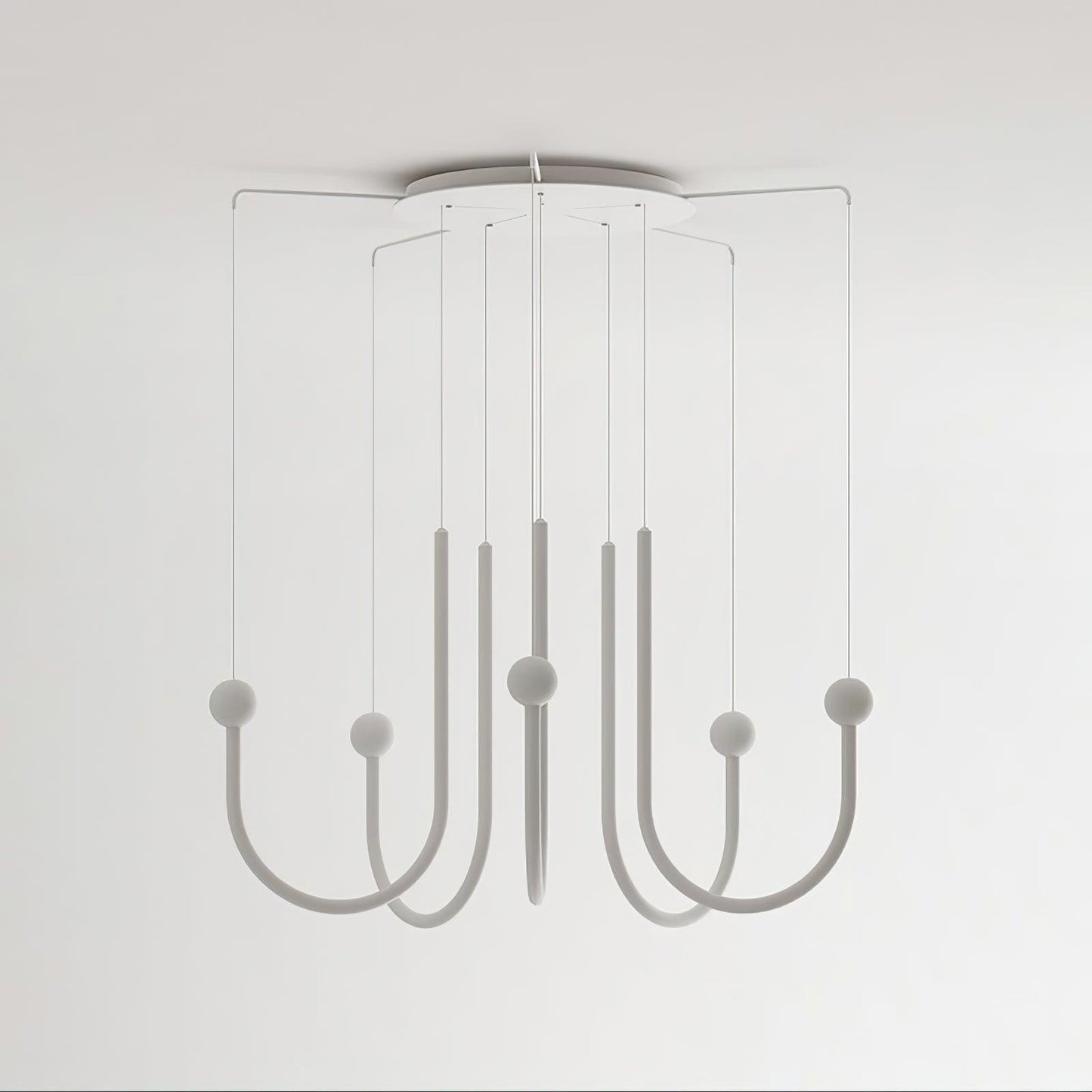 Chord Point Pendant Light Dia 40.9″ x H 35.4″ / Dia 104cm x H 90cm / White / Warm Light Pendant light