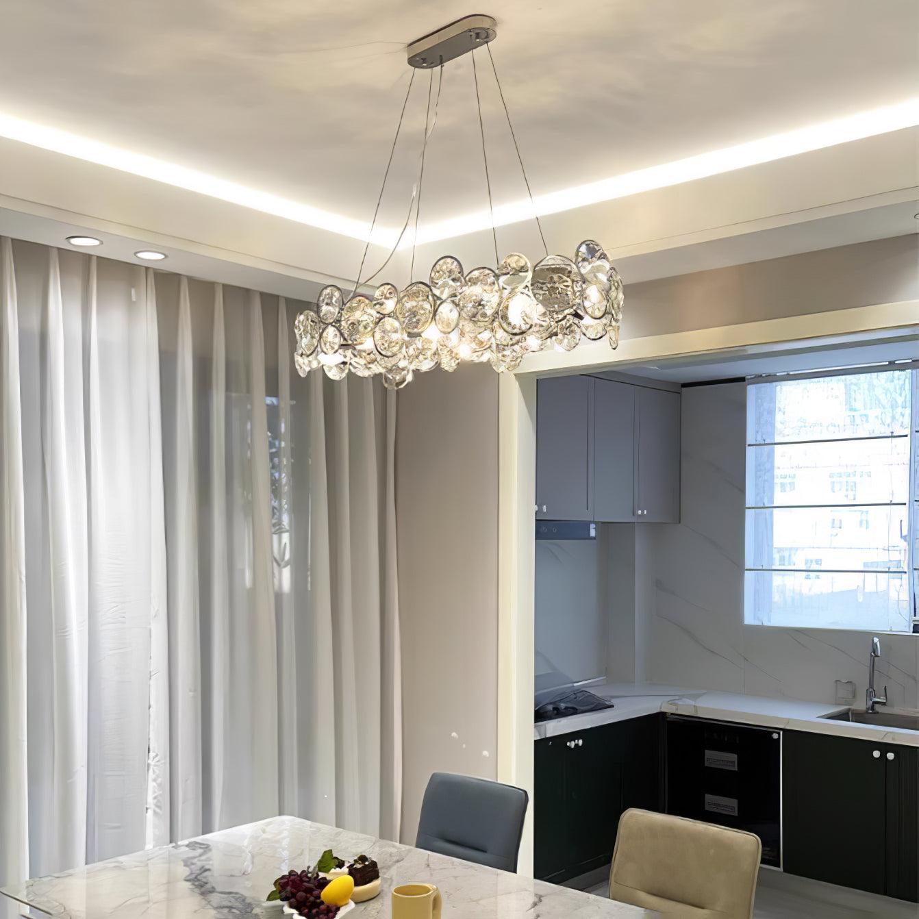 Chrome Round Crystal Chandelier Pendant light