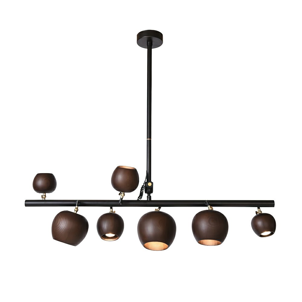 Chunhua Chandelier 6 heads L 43.3 x H 39.4’’ / Walnut Color / Model B Chandelier