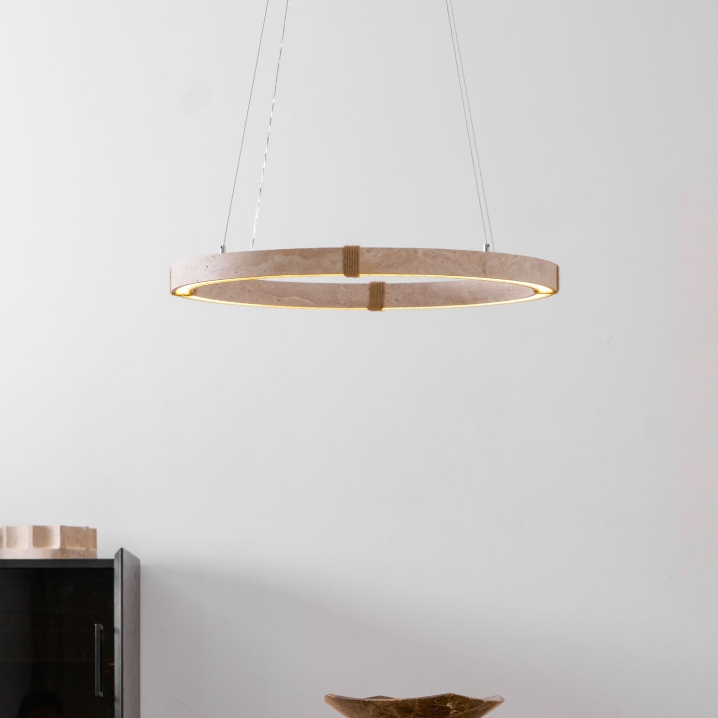 Circle Travertine Pendant Lamp 1001 pendant Lamp