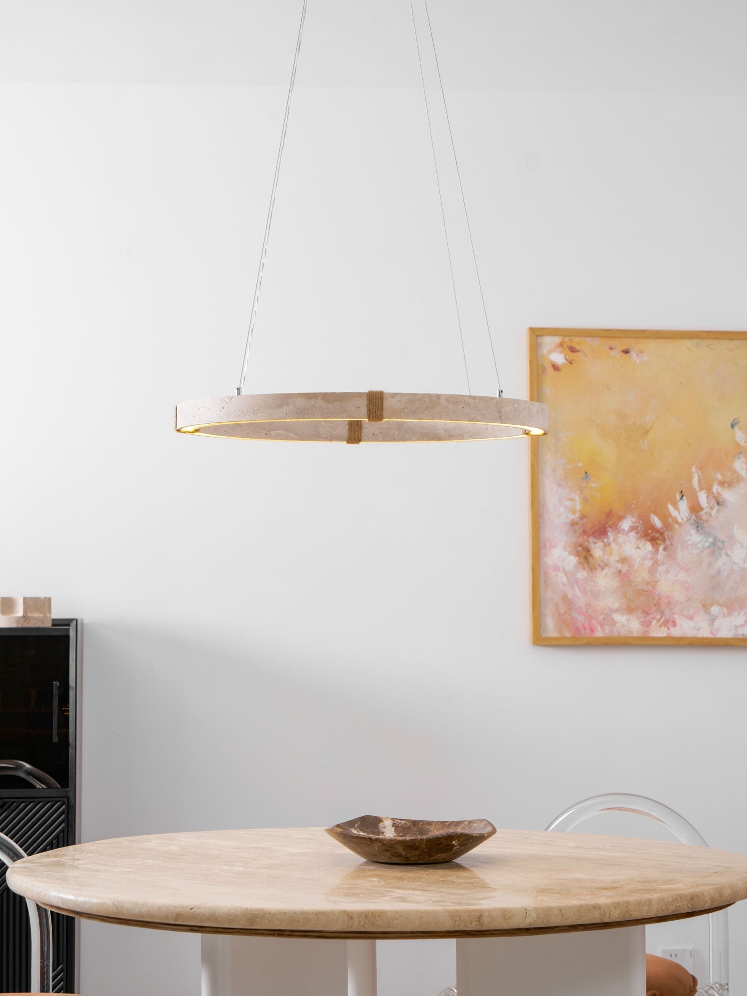 Circle Travertine Pendant Lamp 1001 pendant Lamp