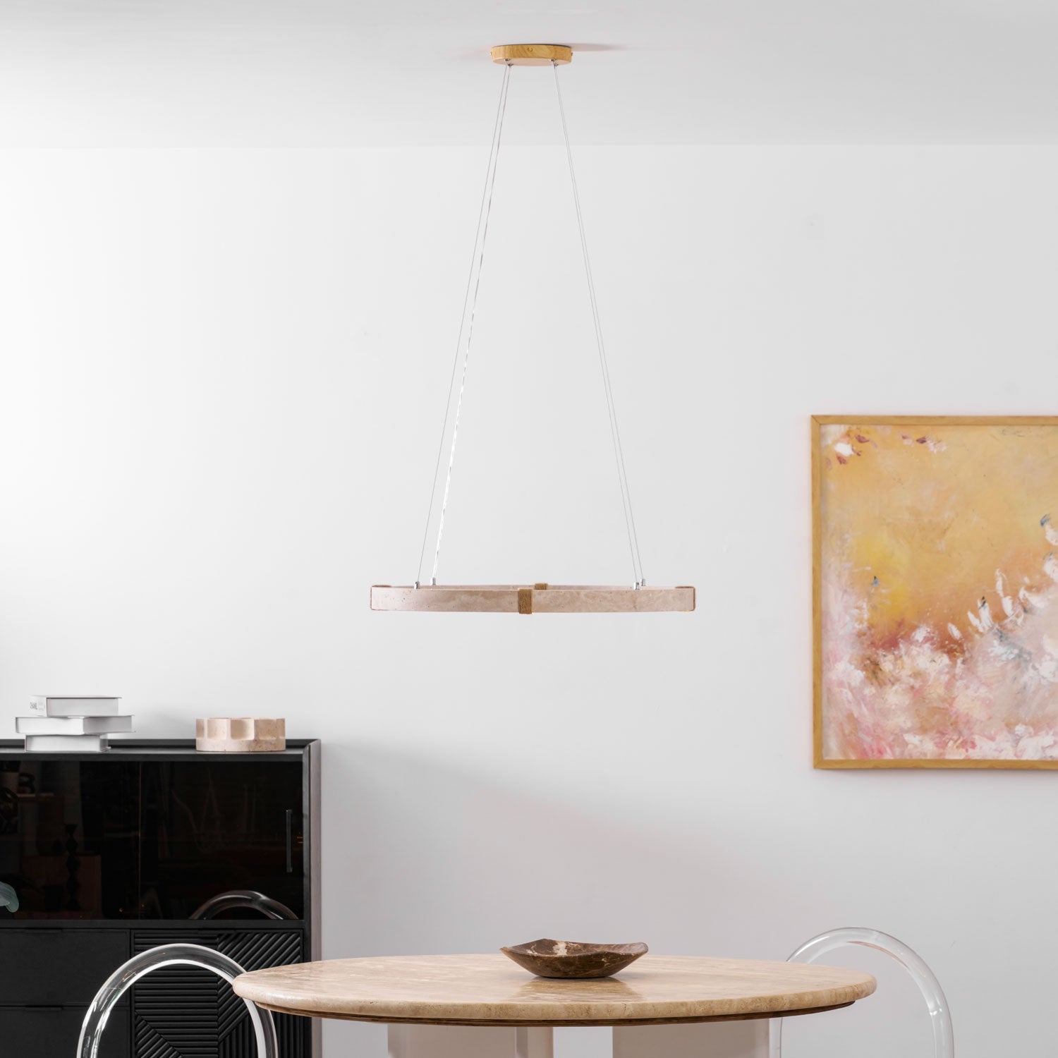 Circle Travertine Pendant Lamp 1001 pendant Lamp